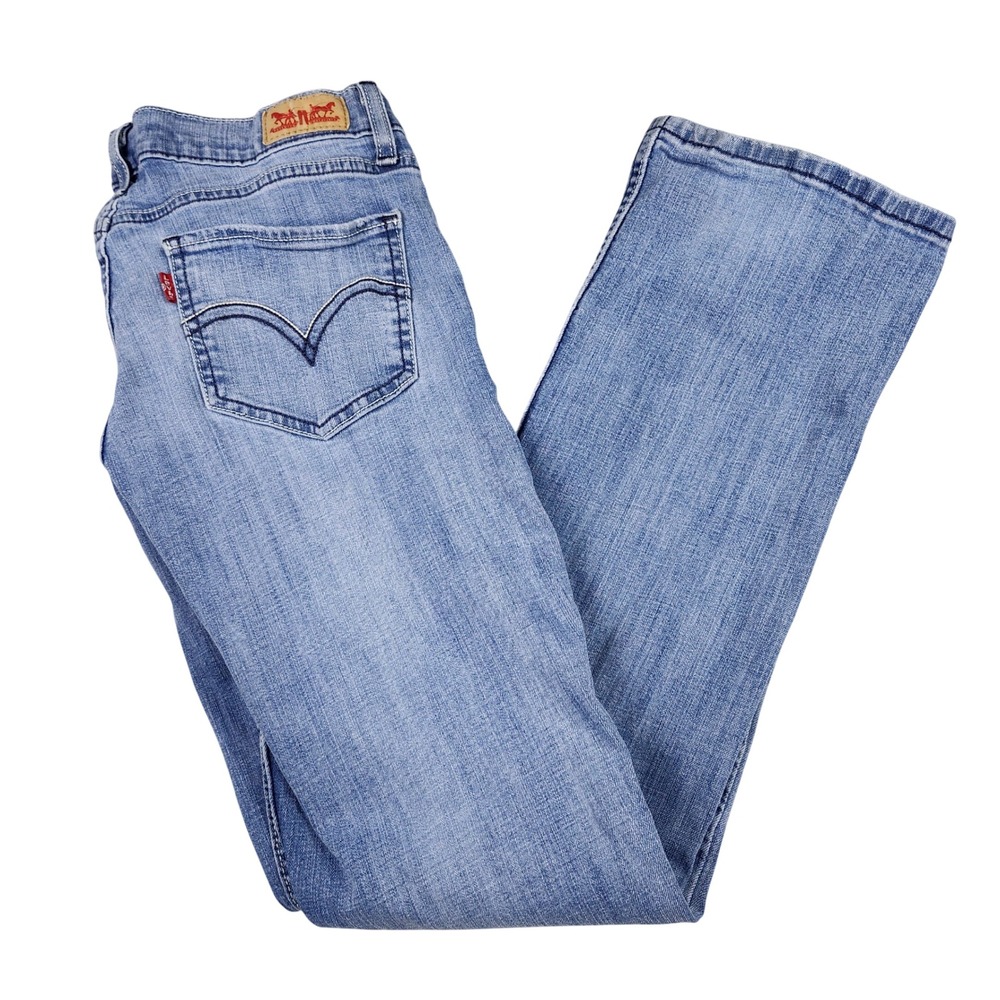 Levi's 524 Too Superlow Jeans Women 7M (29x30) Light Wash Bootcut Stretch Y2K